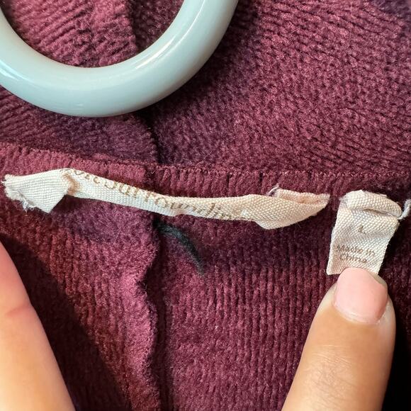 Soft Surroundings Cozy Burgundy Draped Whipstitch Weekend Jacket L - Picture 7 of 7